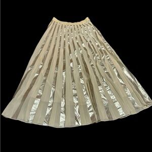 Patrizia Pepe silver pleated skirt